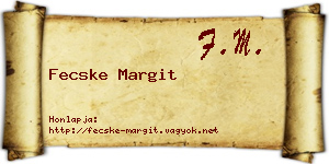 Fecske Margit névjegykártya