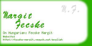 margit fecske business card